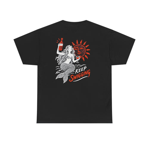 Keep Swigging Aperol, Swigg, Mermaid Tee — Retro Nautical Cocktail T‑Shirt