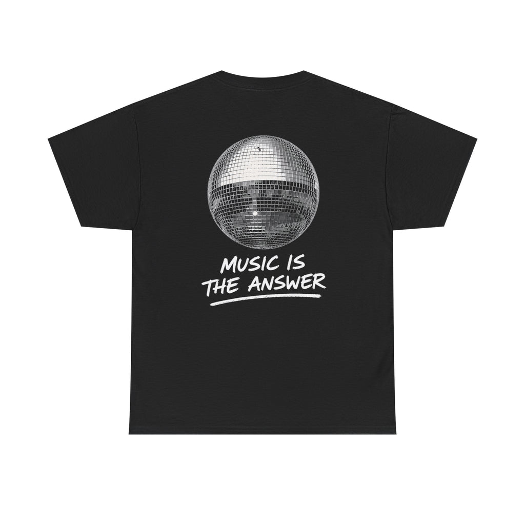 Music Is The Answer Disco Ball Graphic Tee