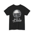 Music Is The Answer Disco Ball Graphic Tee