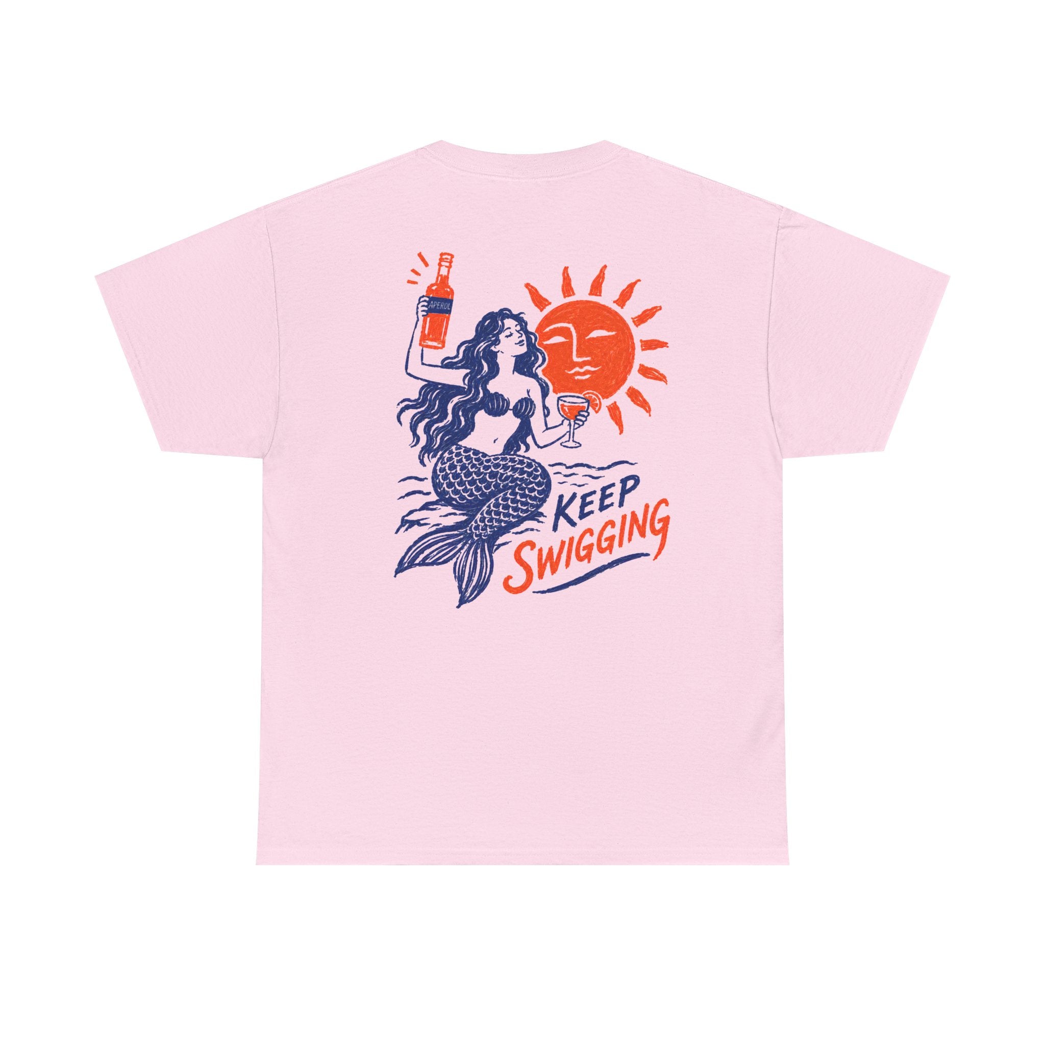 Keep Swigging Aperol, Swigg, Mermaid Tee — Retro Nautical Cocktail T‑Shirt