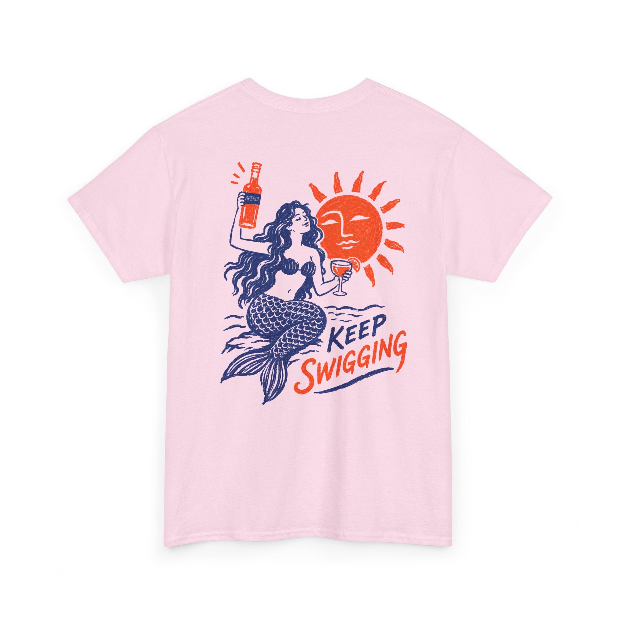 Keep Swigging Aperol, Swigg, Mermaid Tee — Retro Nautical Cocktail T‑Shirt
